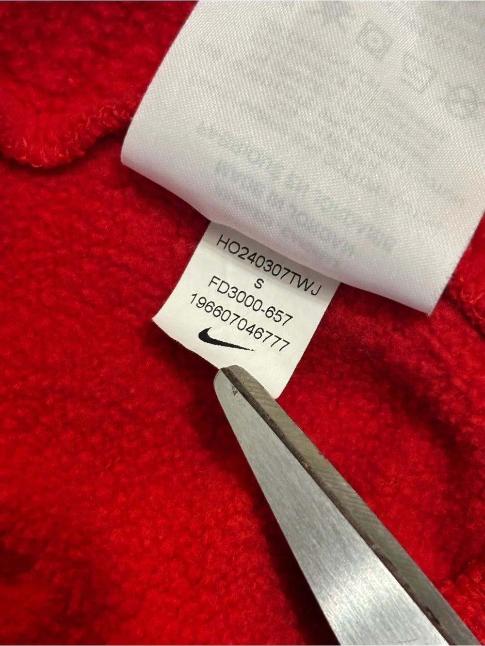 Nike Red Kids Hoodie with White Logo